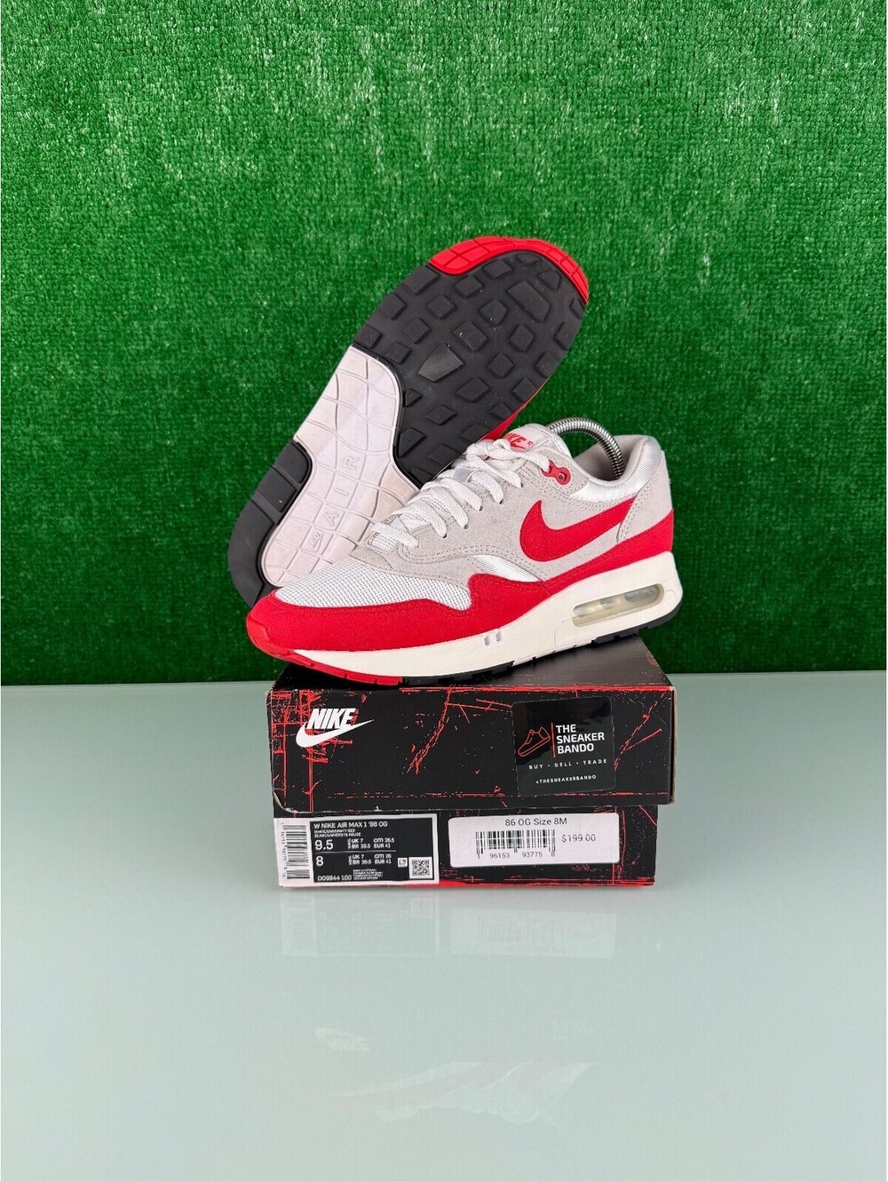 Size 9.5W/8M - Nike Air Max 1 '86 OG Big Bubble - Red